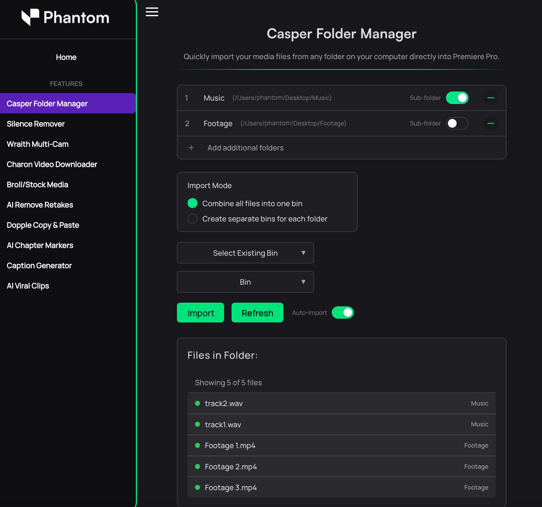 Casper Folder Manager