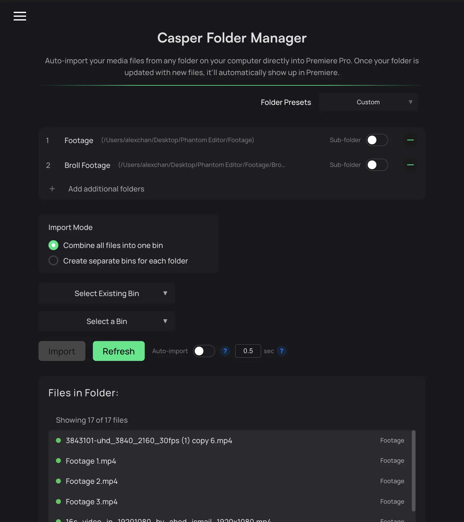 Casper Folder Manager