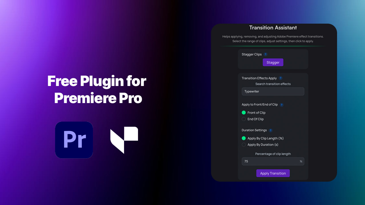 How to Create Animated Captions in Premiere Pro with Transition Assistant