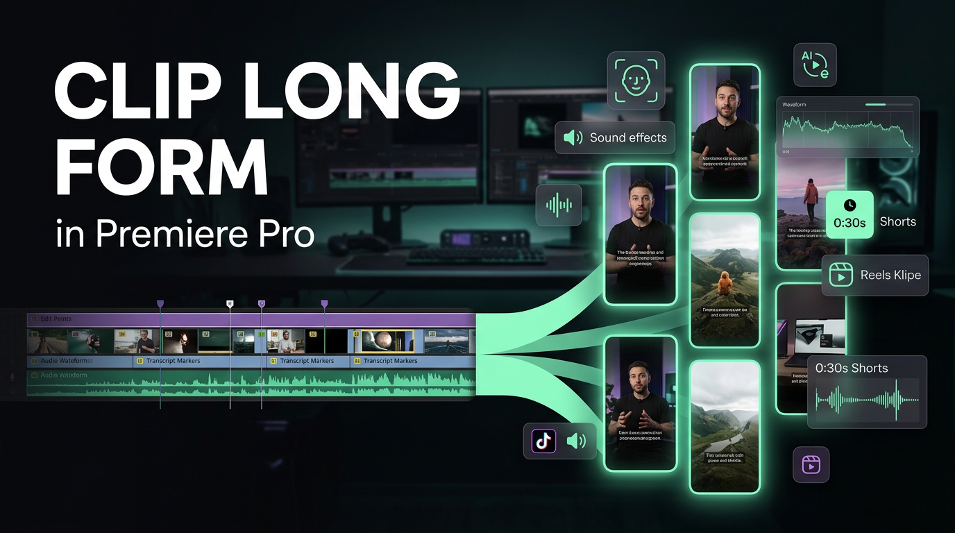 How to Clip long form Content in Premiere Pro
